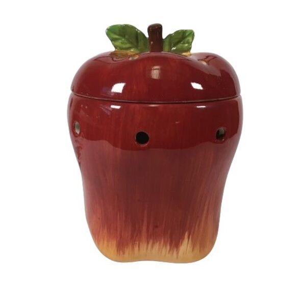 Scentsy Big Apple Full Size Teacher Plug In Wax Candle Warmer Red Retired 2010 - Picture 2 of 16